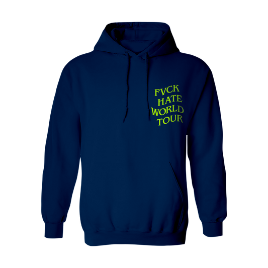 FVCK Hate World Tour Navy Hoodie