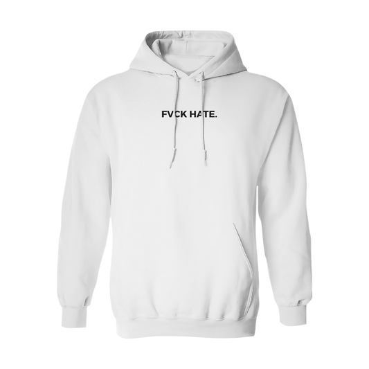 FVCK Hate White Hoodie